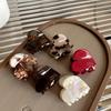 3.5cm Small Hair Claw Acetate Hair Crabs For Girls Cute Heart Shaped Hairclips Children Women Hair Accessories