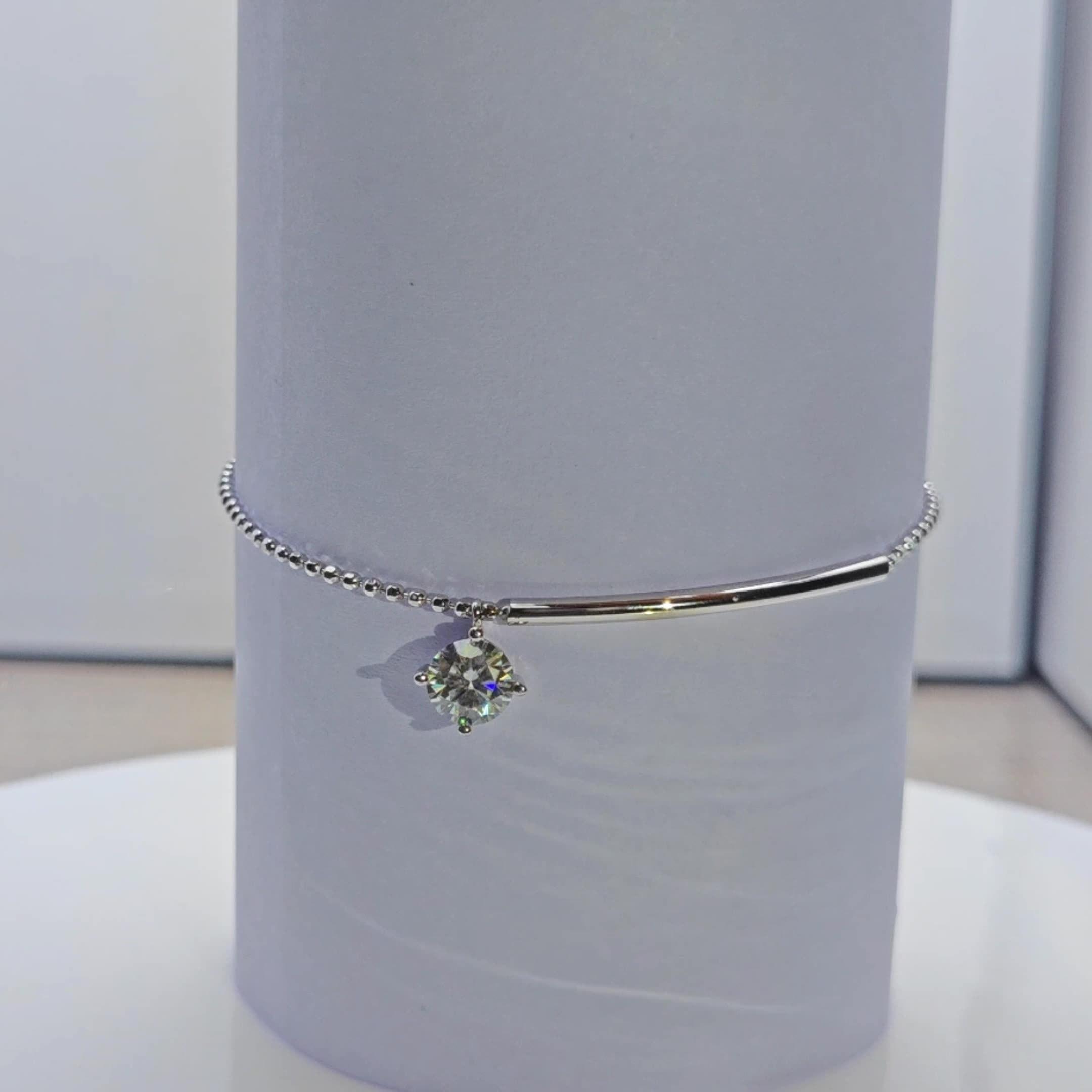 

Кулон из муассанита 1 карат, тонкая цепочка, браслет из серебра 925 пробы, ювелирные изделия, повседневная одежда 1 Carat