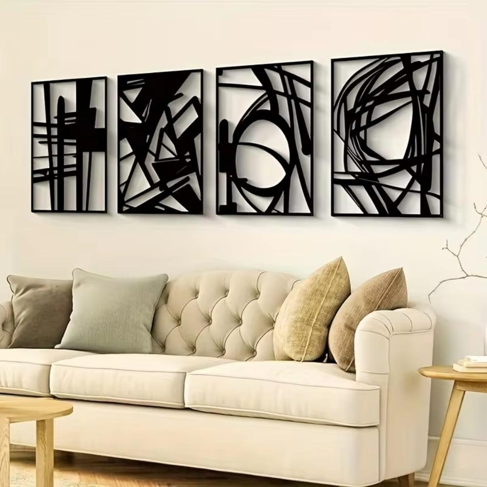 Abstract Metal Wall Art - Minimalist Single Line Sculpture for Modern Stylish Wall Display