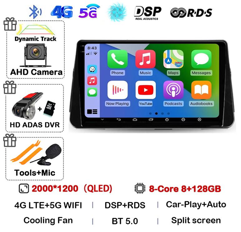 Android 14 Carplay Auto Car Radio For Nissan Kicks P15 2017-2021 Multimedia Video Player Navigation GPS Stereo Head Unit 2din 4G