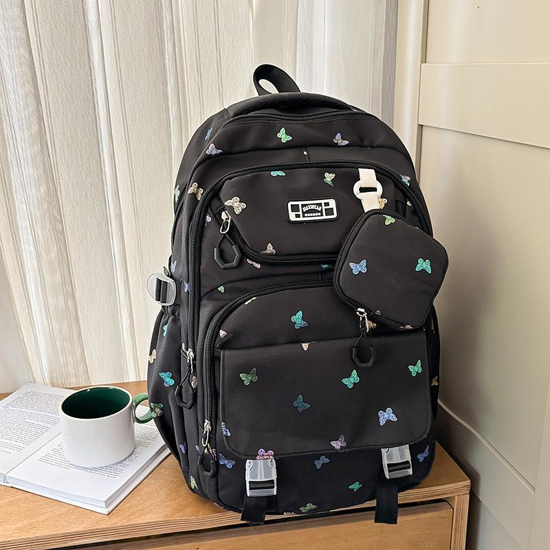 Bear Printed Backpack Student Schoolbag Women's Lightweight Backpack