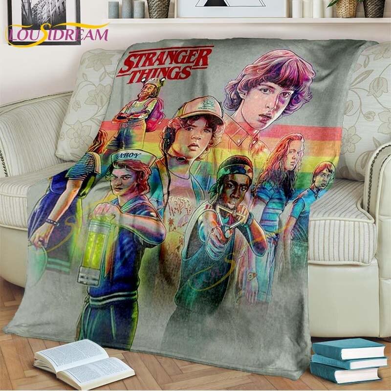 Deka Stranger Things Demodogs Kreslená flanelová deka Hororová deka do obývacího pokoje Rozkládací pohovka Dětský dárek Domácí dekorace