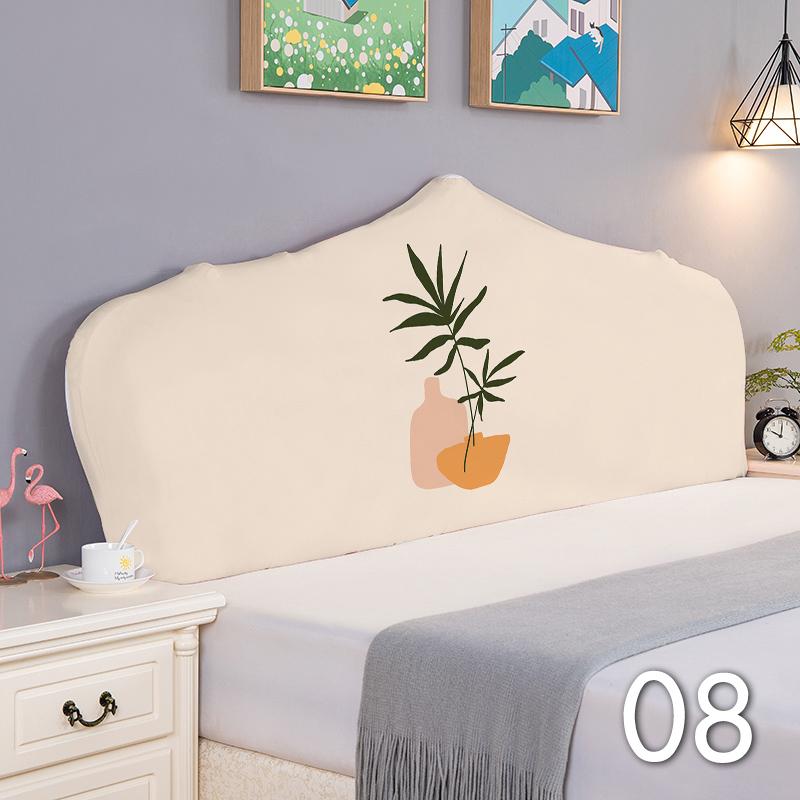 Elastic Bed Headboard Cover Cotton All-inclusive Bed Head Cover Small Fresh Flower Printed Bedside Slipcover Universal 1.2-2.2M