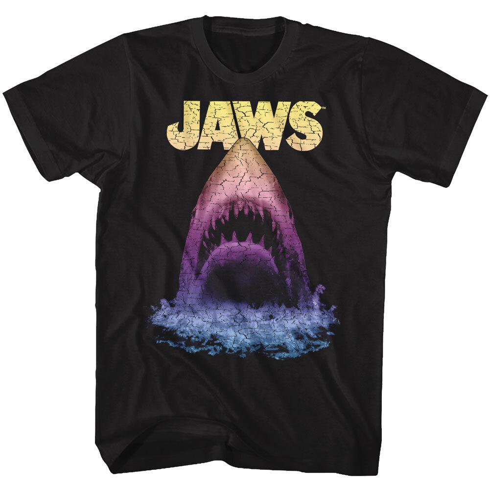 Jaws 70 Thriller Movie Jaws Cracked Head Out Of Water Men T Shirt XXXXL