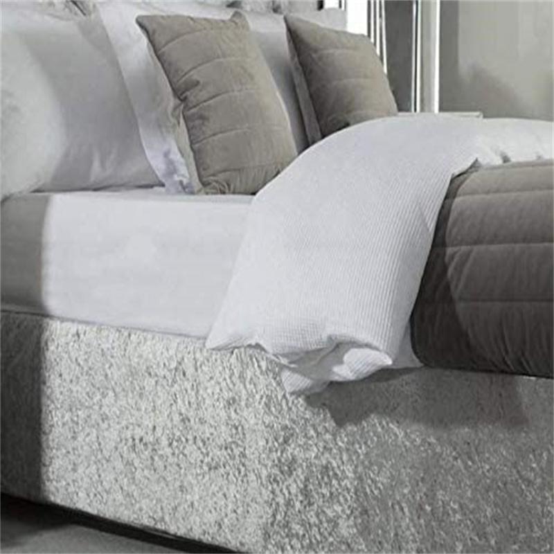 Top Quality Thicken Bed Base Wrap Skirts Valance-Crushed Velvet Divan Frame Cover- Fully Elastics and Three Sides Fabric