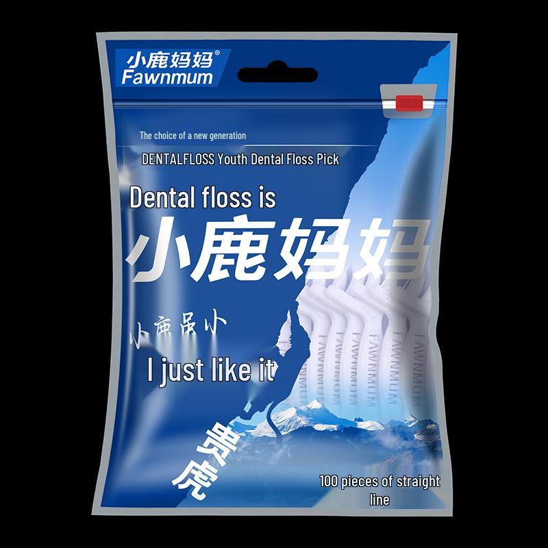 Xiao Lu Ma Ma 600-Count Fine Smooth Round Dental Floss Sticks
