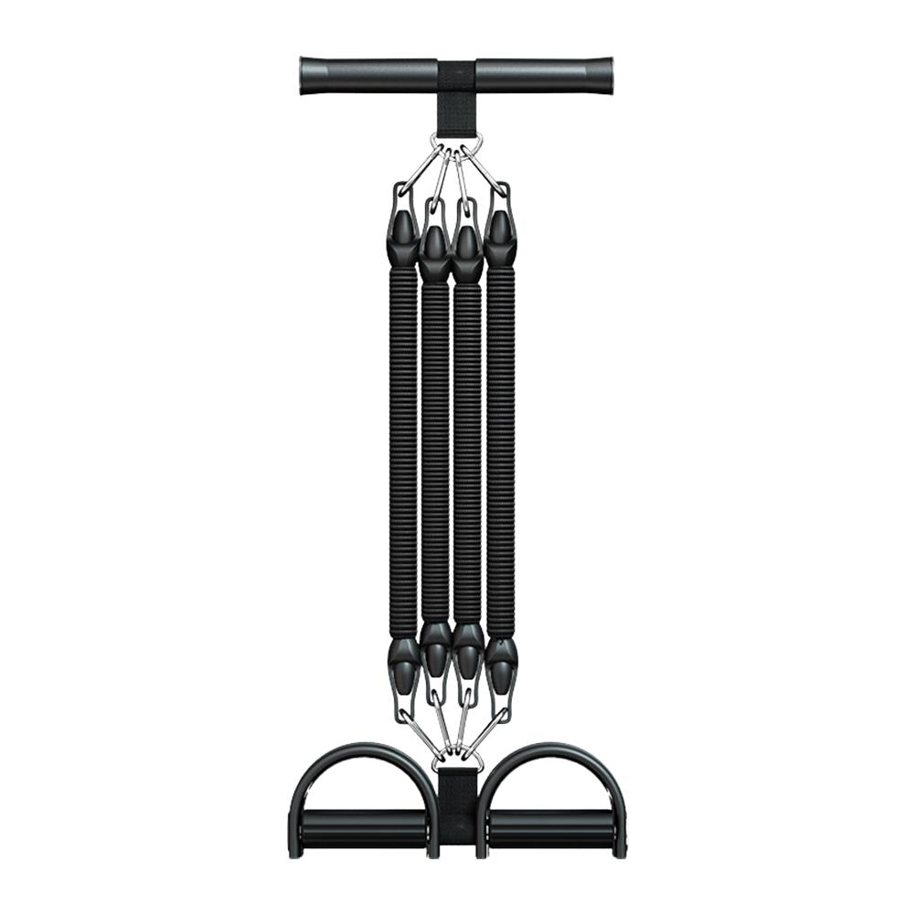 

Multifunction Tension Rope Pedal Ankle Puller 4 Tube Latex Exercise Band with Handles Resistance Band Non Slip for Bodybuilding чёрный