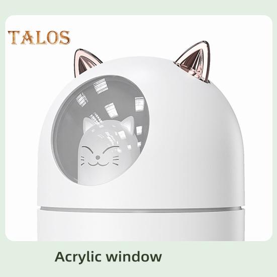 USB Luftbefeuchter Große Kapazität 2 Sprühmodi Abschaltautomatik Geräuscharm Katzenform Luftbefeuchter Ätherisches Öl Diffusor mit Nachtlicht