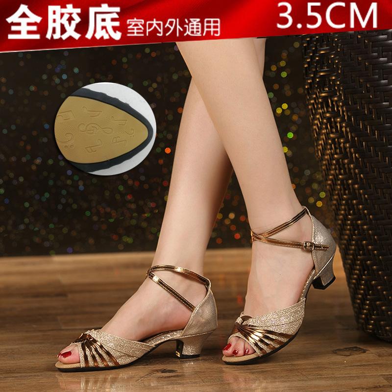 Women Latin Dance Shoes Modern Ballroom Salsa Practice Shoes Sandals Children/Kids/Girls Ladies Tango Dance Shoes High Quality