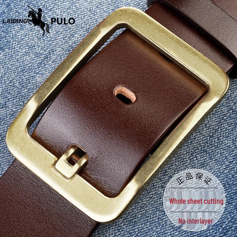 Men's Custom Genuine Leather Pin Buckle Belt