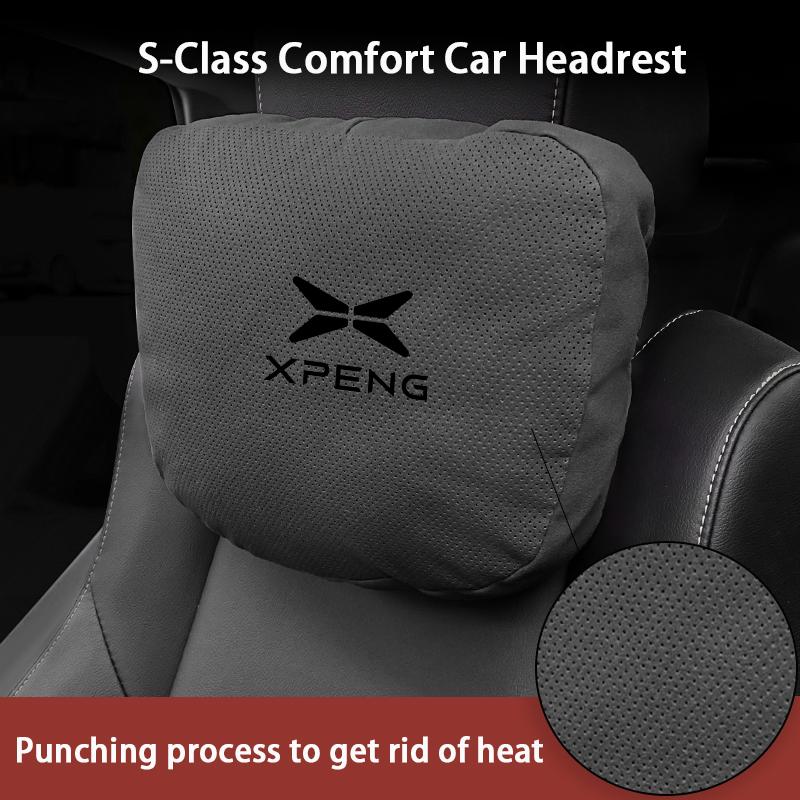 Suede Car Headrest Waist Seat Support Seat S Class Soft Car Neck Pillow For Xiaopeng Xpeng G9 X9 G6 P7 P7i P5 G3 Car Accessories