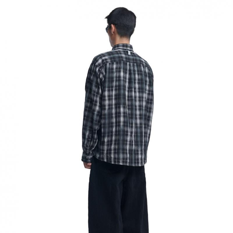 Nomanual O.d Check Shirt   Black