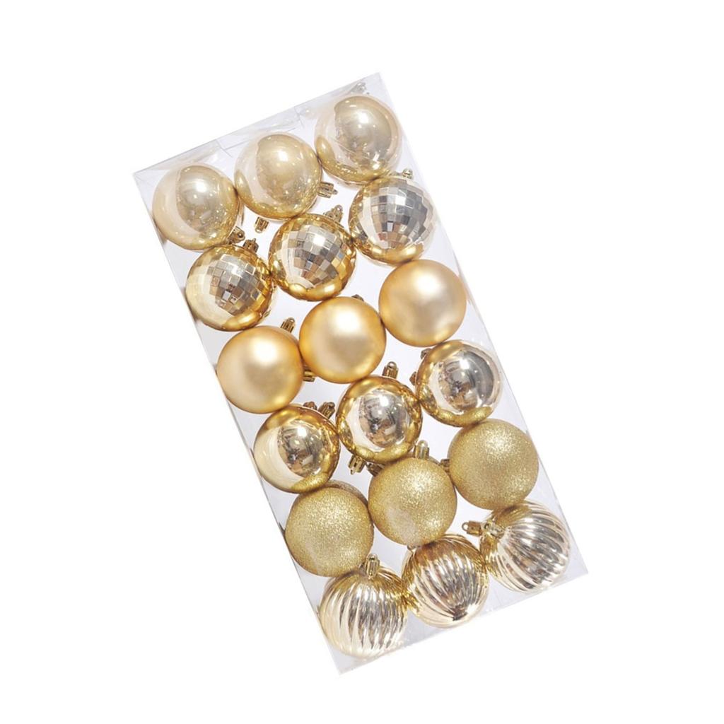36Pieces Elegant Christmas Ball Set Hanging Baubles Perfect For Tree Decoration In Homes Offices And Stores