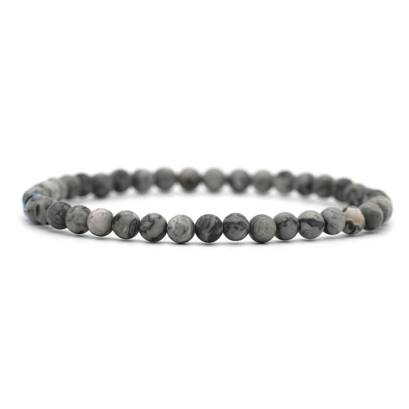 Fresh Style 4MM Agate Tiger's Eye & Volcanic Rock Beaded Bracelet