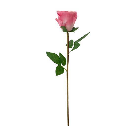 1 Branch Artificial Flower Vivid Appearance No Watering Faux Silk Simulation Rose
