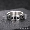 Personalized Niche Ring, Rotatable Unisex Ring, Small Flower Fashion Jewelry