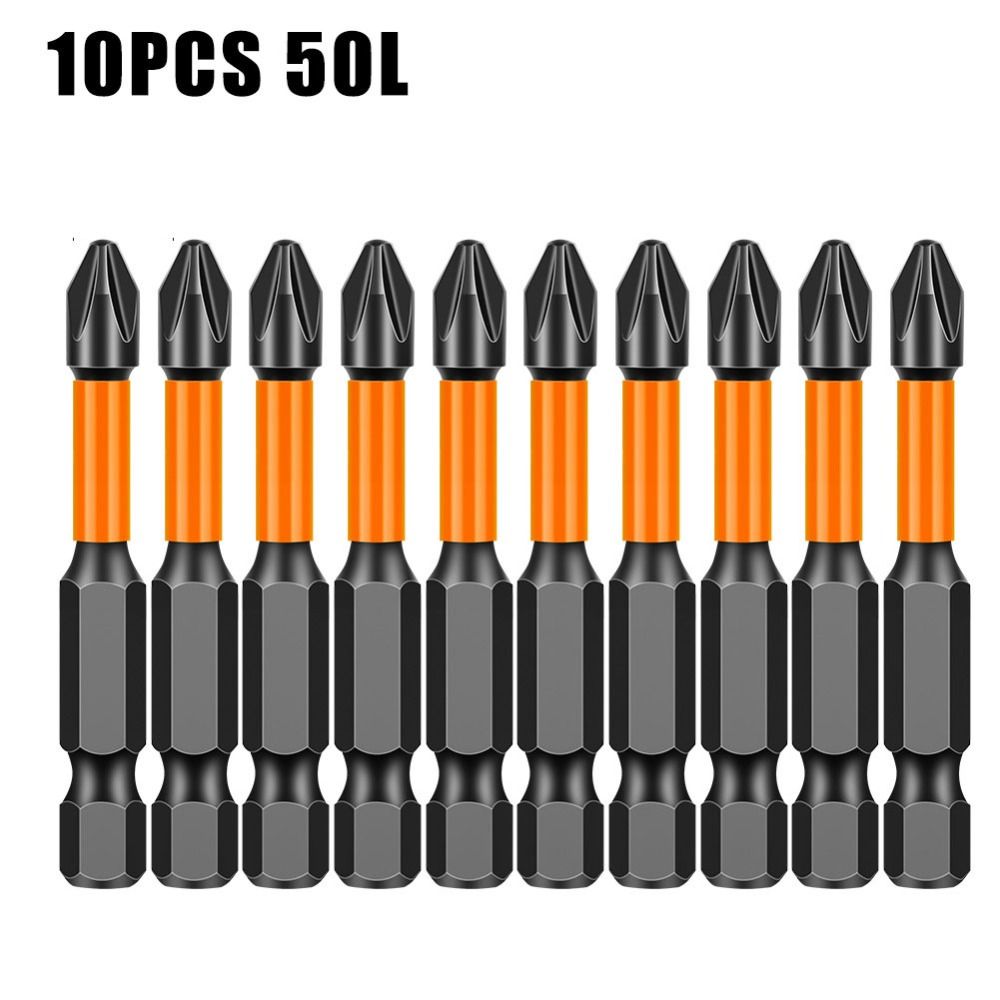 6pcs/10pcs Non-slip PH2 Magnetic Batch Head Electric Screwdriver Bit  Power Hand Tools