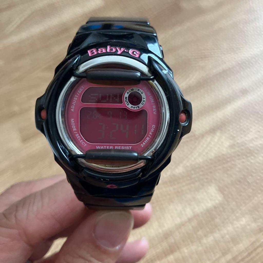 Used CASIO Baby-G Digital Watch Black Pink