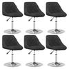 Day and Night - Day and Night Swivel Dining Chair 6 Units Black Velvet