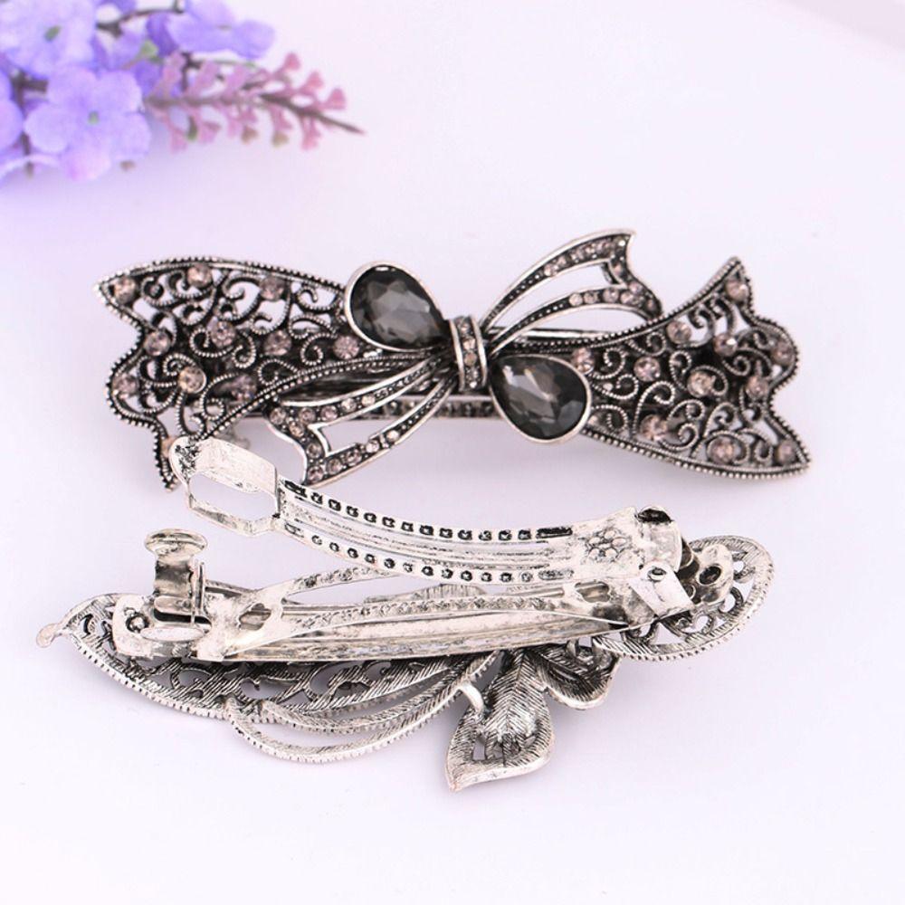 

Barrettes Rhinestone Spring Clip Korean Style Hair Wear Crystal Hair Clip Women Hair Accessories