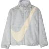 Womens Faux Fur Oversized Swoosh Logo Jacket Photon Dust/Cashmere Women Streetwear DO3791-025