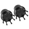Front Axle Cap Covers Distinctive Crown Styling CNC Aluminum Alloy for Motorbike ModificationBlack