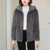 Warm Lamb Wool Jacket Women Loose Hooded Sweater Solid Color Double Sided Coral Velvet Zippered