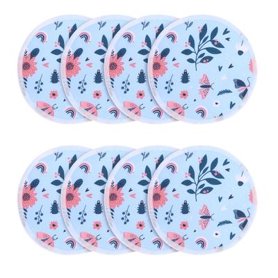 8pcs Reusable Nursing Pads 3 Layer Washable Milk Proof Super Absorbent Breastfeeding Nipple Pad for Leaking Milk