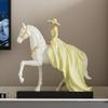 High-End Princess Knight Figurine: Elegant Living Room Entryway TV Cabinet Sculpture - Perfect Housewarming Gift