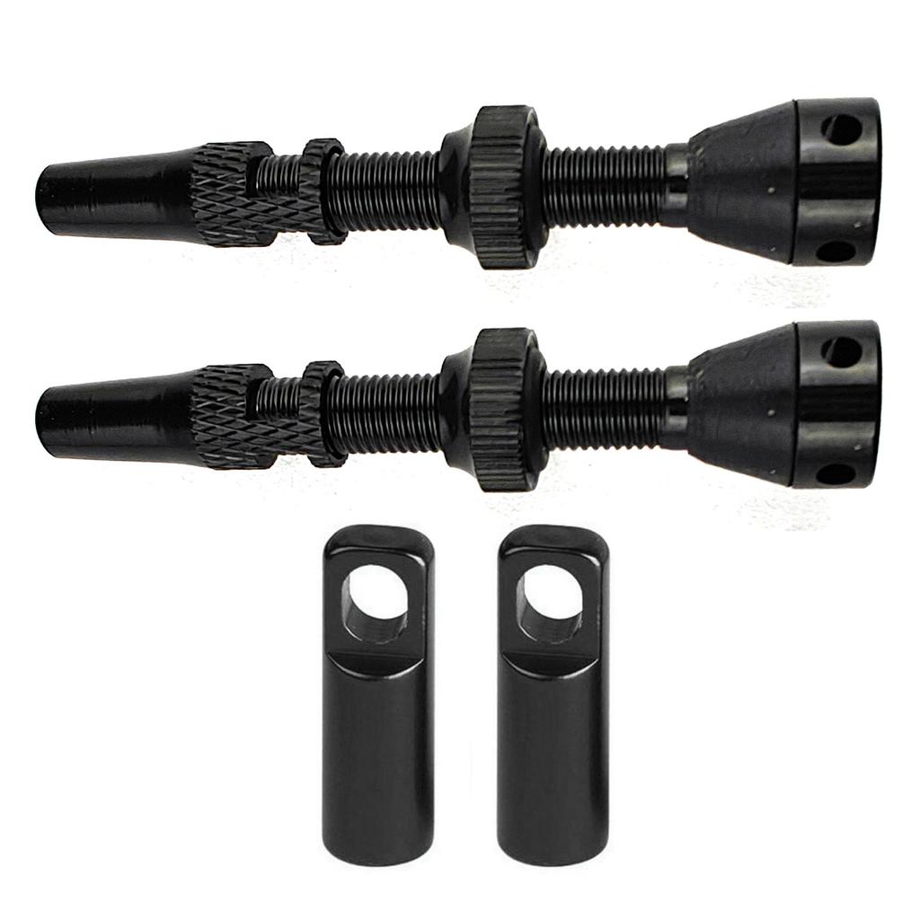 Bezduškový Presta ventil 60mm Lehký hliníkový Presta ventil s nástrojem pro demontáž ventilku a krytkami ventilku