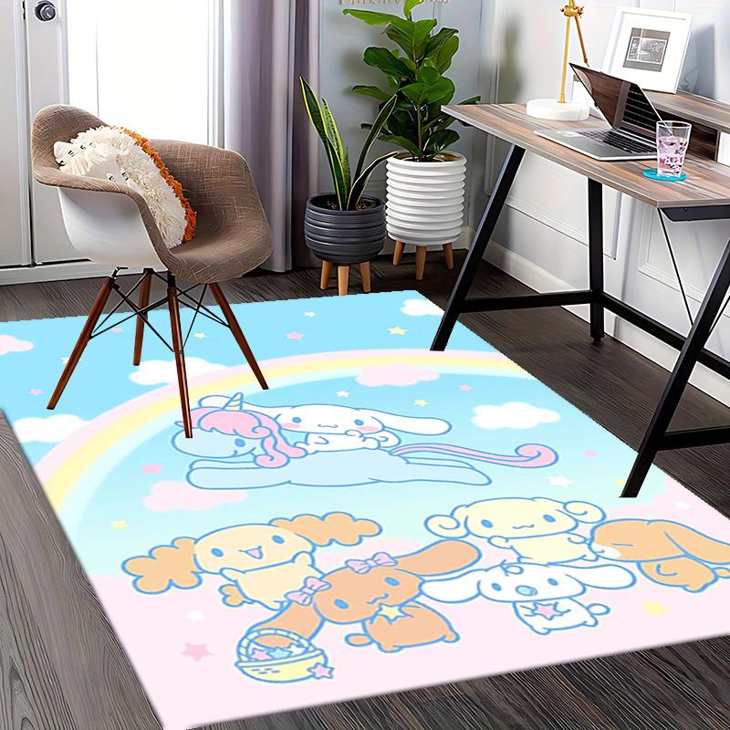 Anime Cartoon Design Chair Mat - Non-Slip Carpet for Office, Home Decor, Living Room, Bedroom, Game Room & Dormitory (Festival Gift).E025