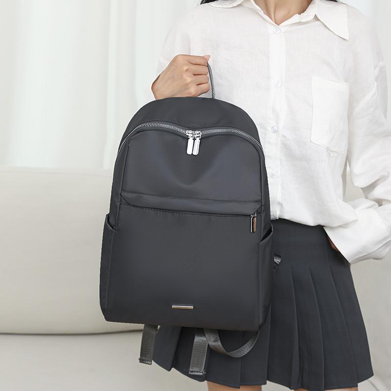 Women's Solid Collor Backpack Student School Bag Travel Backpack