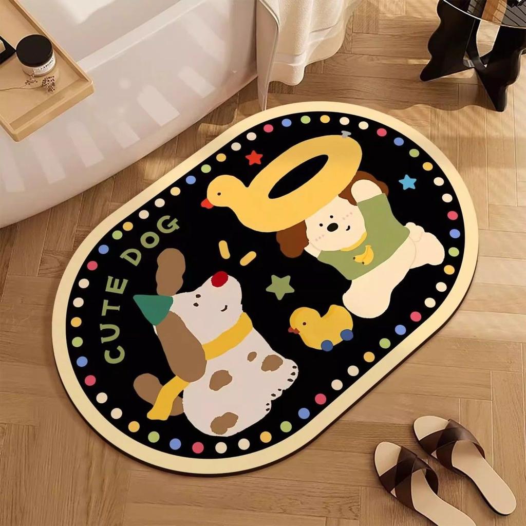 Cute Creative Bear Diatom Mud Bath Mats Absorb Water Resistance Dirty Quick-dry Mat Carpet