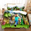 Ebey Minecraft Three-Piece Sandbox Game Digital Printing Kit 1.5M Bedding Quilt Cover