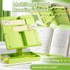 Foldable Plastic Reading Stand Adjustable Textbook Stand Folding Book Rest with Page Clips for Book Tablet Music Scores