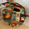 1PC Cats Quilt Umbrella-8-Rib Reinforced Portable Folding Travel Suitable for All Seasons Outdoor Daily Use  -J0399