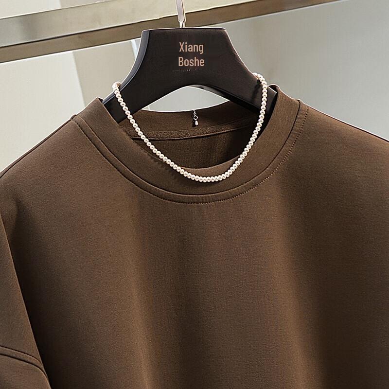 Women's Faux Two-Piece Spliced Round Neck Loose Sweatshirt