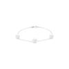 Bracelet - Pearls & Colors - Round Freshwater Cultured Pearls 3-4 Mm - White Pearl - White Gold 375/1000 - AAA+ Quality - Woman