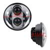 Ranzek Inch Cree LED Projector High Beam Headlight for Motorcycles 5-3/4 5.75 (Chrome)