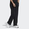 Adidas Originals FW22 Solid Color Button Straight Leg Wide Leg Casual Pants Women Bottoms Black HL9394