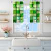 2-Panels Colored Square Glass Window Curtains   Distinctive Printed Curtains   Suitable for Gifting To Family and Friends