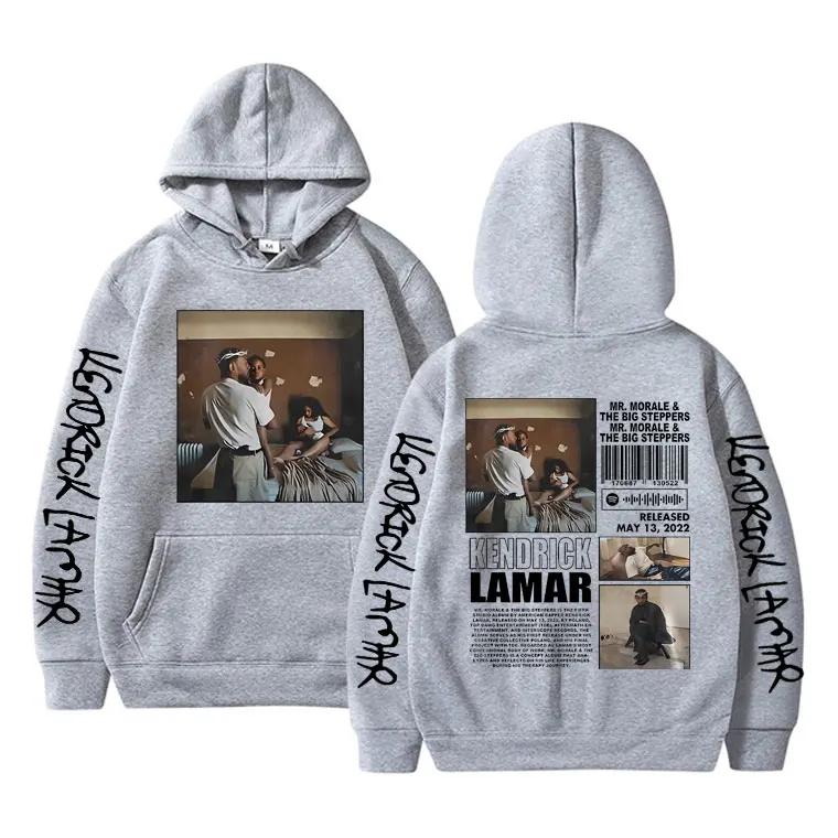 Rapper Kendrick Lamar Graphic Hoodie Album Mr Morale & The Big Steppers Print Sweatshirts Men Women Trend Hip Hop Loose Hoodies