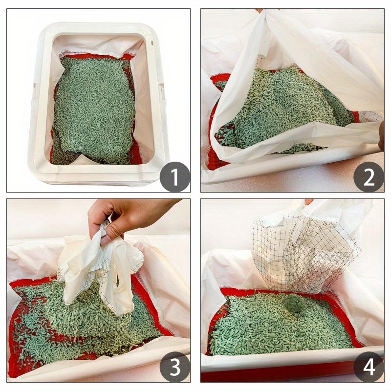 10 Pieces of No-Shovel Disposable Cat Litter Bags - Fast, Convenient and Sanitary