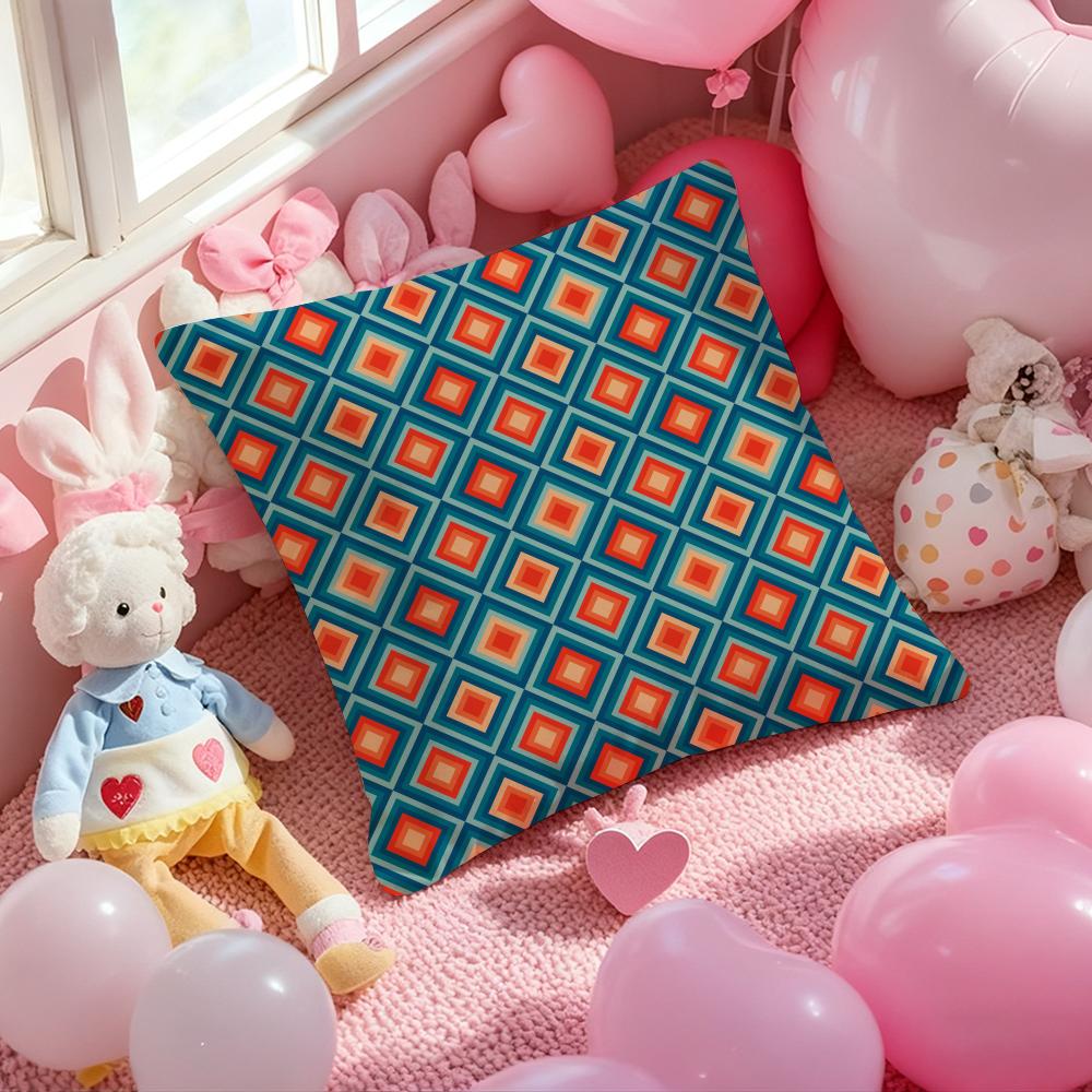 Modern color Mia style geometric pattern Cushion Pattern Printed Pillowcase for Living Room Sofa Cushion Cover & Bedroom Decor