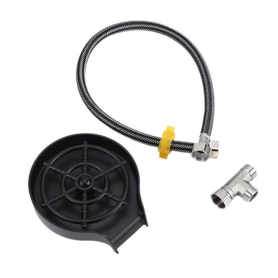 Küchenspüle, Glasspüler, Hochdruck, leistungsstarke Sprühdüsen, freihändige Bedienung, 360-Grad-drehbarer Tassenspüler, Spülbeckenaufsatz