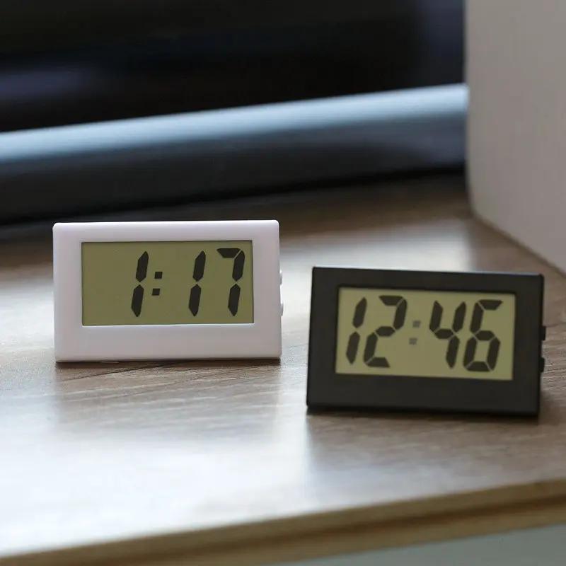 Bedroom Simple Small Electronic Watch Portable Old Man Big Word Table Student Exam Mute Desktop Clock Mini LED Digital Clock