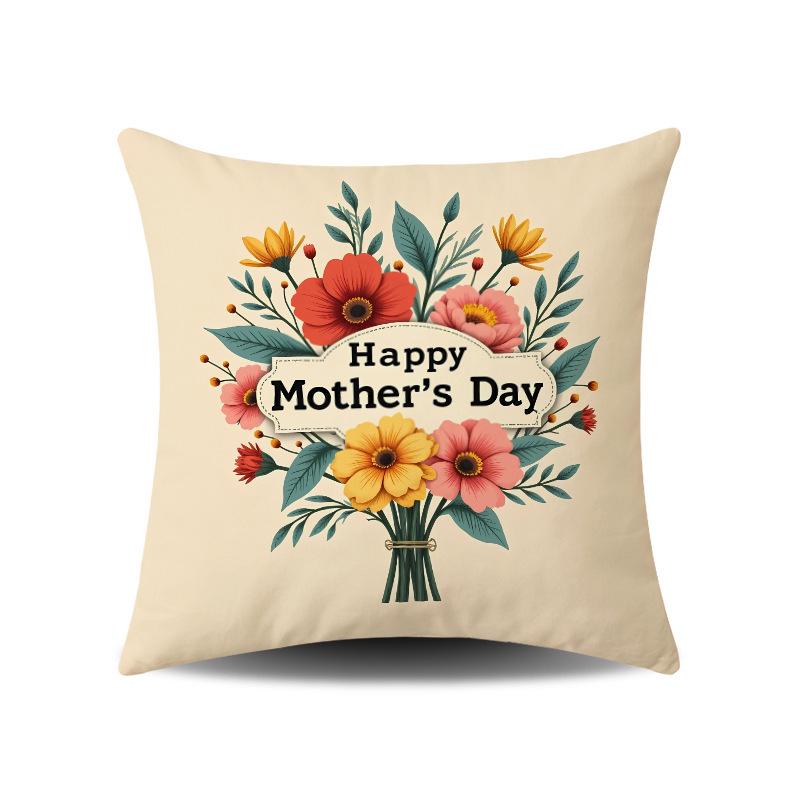 Mother's Day Festive Atmosphere Cushion Covers for Home and Sofa Decor