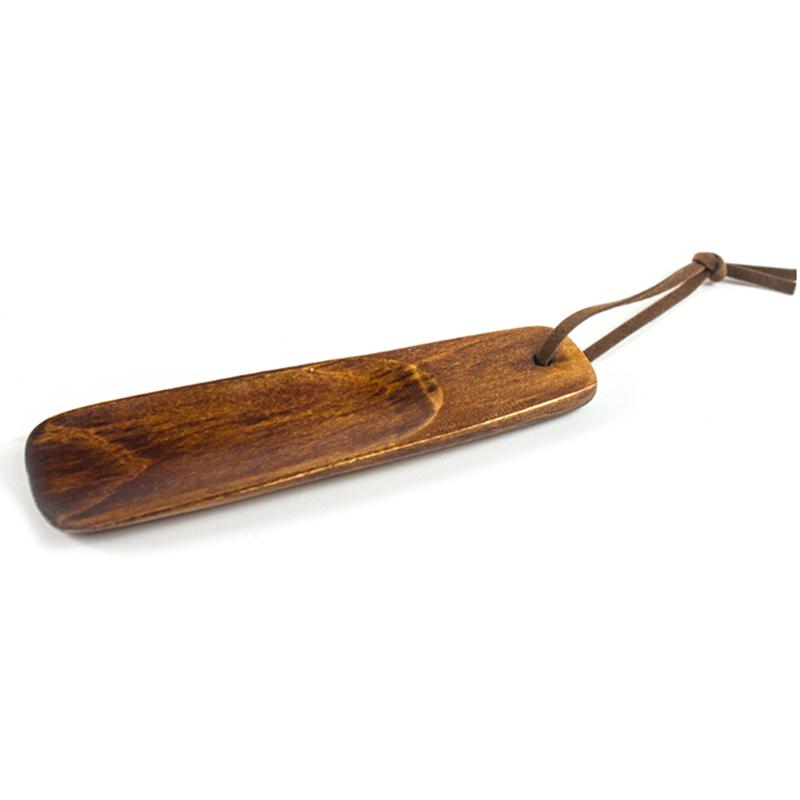 1Pc Wooden Shoe Horn Portable Craft Shoes Accessories Solid Wood Shoehorn