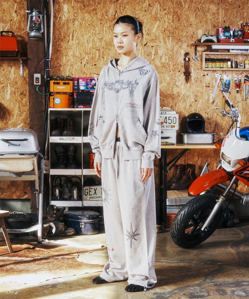 THEVINYLHOUSE Rodeo Washed Sweat Pants Gray