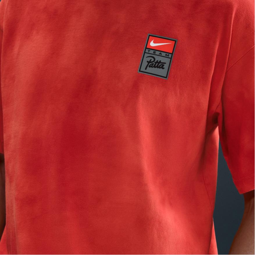 Nike X Patta T Shirts Men's Rush Red/University Red/Gymnasium Red Crew Neck Moderate HQ3908-612